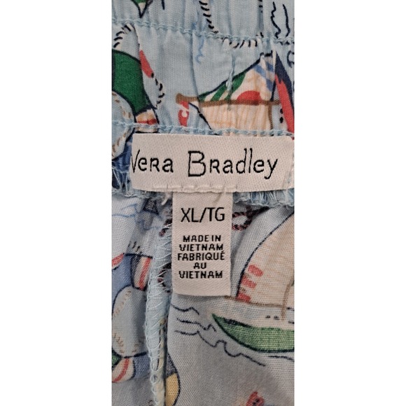 VERA BRADLEY Pajama Set Really Regatta Nautical Size XL Shorts And Short Sleeve - Picture 8 of 8